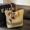 Женская соломенная сумка через плечо, модная пляжная женская летняя сумка, большая вместительная повседневная сумка из ротанга для отдыха для девочек