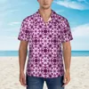 Mäns casual skjortor vit barock blommig skjorta retro blommor tryck klassisk hawaii man kortärmad strand bekväma överdimensionerade blusar