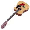 Guitar High Gloss 12 String Acoustic Guitar 41 Inch Western Guitar Spruce Wood Top Folk Guitar Black and Natural Color