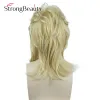 Peruki StrongBeauty Mullet Peruki for Men 70s 80s Costume Męskie Fancy Rock Party Cosplay Fair Wavy Pargy