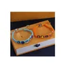 Europa Popularna luksusowa bransoletka listu niebieska pomarańcza projektanci bransoletki dla mężczyzn dla kobiet bransoletka projektant biżuterii bez pudełka