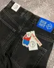 Y2K Polar Big Boy weiße Jeans Hip Hop Cartoon Grafik Stickerei Baggy Herren Damen Harajuku hoch taillierte breite Hose 240318