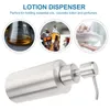 Dispensateur de savon liquide 304 Paniers tissés en acier inoxydable et rose Lotion de pompe de lavage de bouteille de cuisine