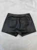 Shorts en cuir pour femmes, mode, Slim, personnalité, beau, Simple, polyvalent, confortable, automne 2024, 1108