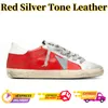 Designer Sneakers Luxurys Loafers Casual Shoes Leather Italy Dirty Old Shoe Brand Pink With Silver Heel Women Men Super-Star Ball Star Trainers With Box 35-46