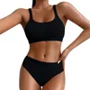 Maillots de bain pour femmes Volants Femmes Bikini Ensemble Été Push Up Maillot De Bain Mode Femme Beachwear Crochet Bohême Plage Maillot De Bain Biquinis