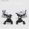 Poussettes # Twins Poussette bébé avec sièges auto 0-3 ans poussette bébé légère 3in1 quatre roues absorption des chocs pliante pour deux bébés L240319