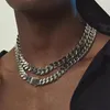 8/10/12mm lourd Punk gourmette chaîne cubaine collier pour hommes femmes HipHop Miami plaque d'or en acier inoxydable vélo quatre côtés meulage collier bijoux