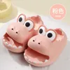 HBP Non-Brand Cartoon Cute Dinosaur Cartoon Women Men Slippers Sandals Summer Beach Slides Non-Slip Platform Sandals Home Bathroom Shoes