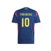 Maglia da calcio Svezia 2024 Euro Cup IBRAHIMOVIC 2025 Squadra nazionale svedese 24 25 Maglia da calcio Kit per bambini Set Home Giallo Trasferta Blu navy Uniforme da uomo LARSSON FORSBERG