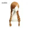 かつらccutoo 65cm kirigakure.ao exorcist no exorcist、anna mix blonde braid long Synthetic Hair Cosplay Party Wig