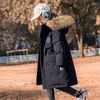 Manteau en duvet de canard blanc 90% pour enfants, tenues d'hiver pour filles, vêtements de neige, veste pour adolescentes, vêtements pour enfants, grand chapeau en fourrure