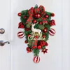 Decorative Flowers Artificial Christmas Teardrop Swag Xmas Garland For Holiday Shelf Decor