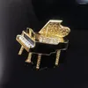 Broches Ly conçu élégant dames Vintage Art Piano broche Note ensemble strass personnalisé décoratif bijoux accessoires