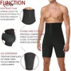 Qtree Slimming Body Shaper Men Tummy Control Shorts Perca peso Sauna térmica Sweat calça queima Fitness Fitness Fitness 240318