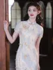 Этническая одежда, улучшенное платье Cheongsam для молодых людей, повседневное китайское облегающее платье в стиле ретро в национальном стиле на весну и лето