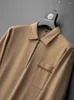 Men's Polos JSBD Italian Luxury High Quality Wool Knit Blend Spring And Autumn Half Zip Lapel Long Sleeve T-shirt POLO Shirt
