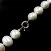 15x12mm White Immitation Pearl South Sea Shell Egg Form Pärlor Knut GP CLASP Fashion Indian Smycken Halsband 18 240313