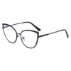 サングラス2024特大の光学メガネフレーム透明な眼鏡アンチブルーライトレディースキャットアイブランドデザイナー