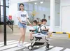 Strollers# New Double baby stroller trolley car portable folding stroller two kids child trolley Pushchair Baby Light Stroller With Parasol L240319