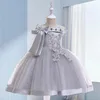 Mädchen Kleider Mode S Kleid Blume Stickerei Ärmellose Tüll Mit Für Hochzeit Party Brautjungfer