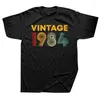 Men's T Shirts Classic T-shirts Cassette Vintage 1984 40th 40 Year Old Birthday Party Men Limited Edition Retro Graphic Tee