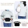 Waist Bags Fleece Belt Bag Zipper Pocket Women Bum Hip Solid Color Aesthetic Plush Adjustable Strap For Outdoor Sports