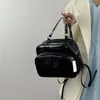 Totes mochila pequena feminina de couro, bolsa de ombro para estudantes, cor sólida, bolsa de viagem feminina