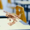 Wandklokken 3D Houten Puzzel Tweedekker Model Praktisch Multifunctioneel Schattig Knutselen Vliegtuigen Voor Kinderen Woonkamer Eetkamer Keuken Els