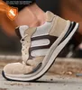 HBP Nicht-Markenarbeitsschutz Schuhe Anti-Impact Anti-Punktion leicht und atmungsaktive Sicherheitsschuhe mit Stahlspitzen