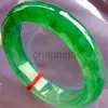 Bangle Natural Jewelry Myanmar Jadeit Real Jades Armband Ice Green Armband Elegant Princess Jewelry Skicka mamma för att skicka tjej 240319