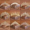 Tiaras Itacazzo bridal headwear crown classic golden ColourTiras suitable for womens weddings and birthday parties Y240319