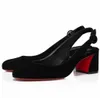 Brand Fashion Red Desugner Sandals Chaussures So Jane Sling Patent Coue en cuir Slingback Lady Round Toe Walking Walking EU35-43 ORIGNAL BOX