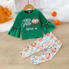 Set di abbigliamento Citgeeautumn Thanksgiving Day Kids Toddler Girl Outfits Lettere Stampa T-Shirt a maniche lunghe Set