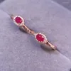 Brincos de argola natural real vermelho rubi estilo redondo 3 4mm 0.35ct 2 peças pedras preciosas 925 prata esterlina joias finas l24374