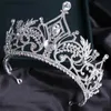 Tiara Bruids Bruiloft Haaraccessoires kerk trouwjurk kroon goudlegering haar hoepel Strass dames sieraden accessoires Y240319