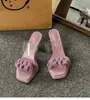 Chinelos de salto alto marca na moda mulheres verão sexy bombas sandálias sapatos moda festa claro femme slides zapatillas