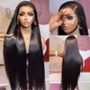 Synthetic Wigs 250 Density Straight 30 32 Inch HD Lace Front Wigs Human Hair For Women HD Transparent 136 Lace Frontal Human Hair Wigs On Sale 240329