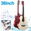 Guitarra acústica de 38 polegadas com kit inicial Gig Bag Basswood instrumento musical de guitarra clássica para homens e mulheres para estudantes iniciantes