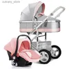 عربات# Baby Stroller 3 في 1Strollers Four عجلات Baby Prambaby Trolleykinderwagenluxury Buggynewborn Budschairhigh Landscape L240319