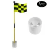 Aiuta CRESTGOLF Golf Hole Pole Cup Flag Stick per pratica in cortile Staccabile Golf Putting Green Flagstick 1 Set