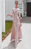 Sexig afrikansk Dubai 2020 Nya aftonklänningar med Cape Blush Pink Lace Stain Half Sleeve Formal Party Endast PROM Dress 20667678633