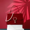 Totes Small Square Bag Red Wedding Designer Women Fashionable And Luxurious Office Shoulder Bride Crossbody Handbag