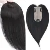 Toppers Natural Dark Brown Silk Base Human Hair Women Topper Virgin European Hair Toupee Clips In Hairpiece 4D Natural Silk Top
