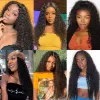 Peça afro encaracolado clipe em extensões de cabelo humano uma peça 5 clipes brasileiro 100% encaracolado macio uma peça natural extensões de cabelo humano