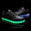 Casual Shoes Fashion LED Light Usb Charge For Women And Men Luminous Sneakers Couples Sport Skateboard Zapatos Mujer