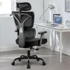 Cadeira de jogos com encosto alto para mesa ergonômica Winrise, grande e alta, reclinável, confortável, para escritório em casa, suporte lombar, malha respirável, cadeira de computador, apoios de braços ajustáveis