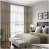 Curtain Drapes Korean Pastoral Curtains For Living Room Childrens Girls Bedroom Custom Embroidered Flowers Cute Tle Sheer Cotton L Dhkqp