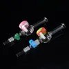 Vidro inebriante pescoço dobrado nector coletor kits 10mm 14mm masculino comum dab palha dabber prato mini plataformas de petróleo nc conjunto mini dab rigs nc20