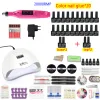 Kits 1020 Farbgel Lacknagel Set mit 35000 U / min 20000 U / min Nagelbohrer Hine und 120W UV -LED -Nagel -Lampen -Werkzeug für Maniküre